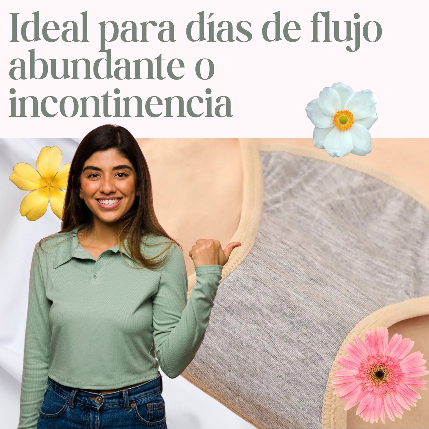 Interiores para incontinencia y flujo menstrual (Pack X 4)