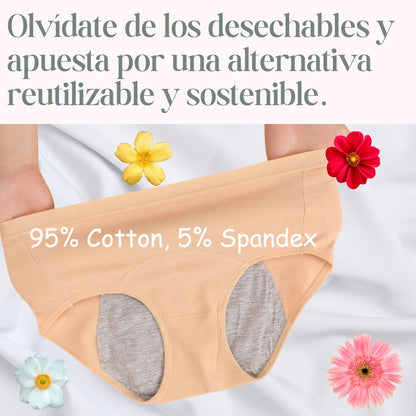 Interiores para incontinencia y flujo menstrual (Pack X 4)